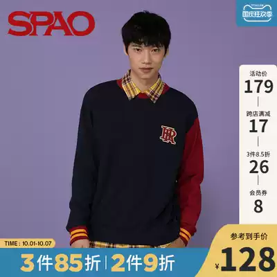 SPAO men color color casual pullover casual top autumn new trend Korean coat SPMW949H22