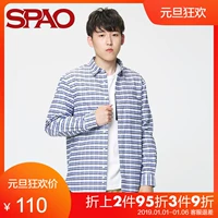 SPAO Áo sơ mi nam dài tay Áo sơ mi kẻ sọc mới Áo sơ mi nam Flannel dài tay nhiều màu SPYC849P03 sơ mi họa tiết
