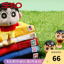 SPAO Crayon Shin joint short-sleeved skin-friendly T-shirt couple youth short-sleeved SPRP936D01