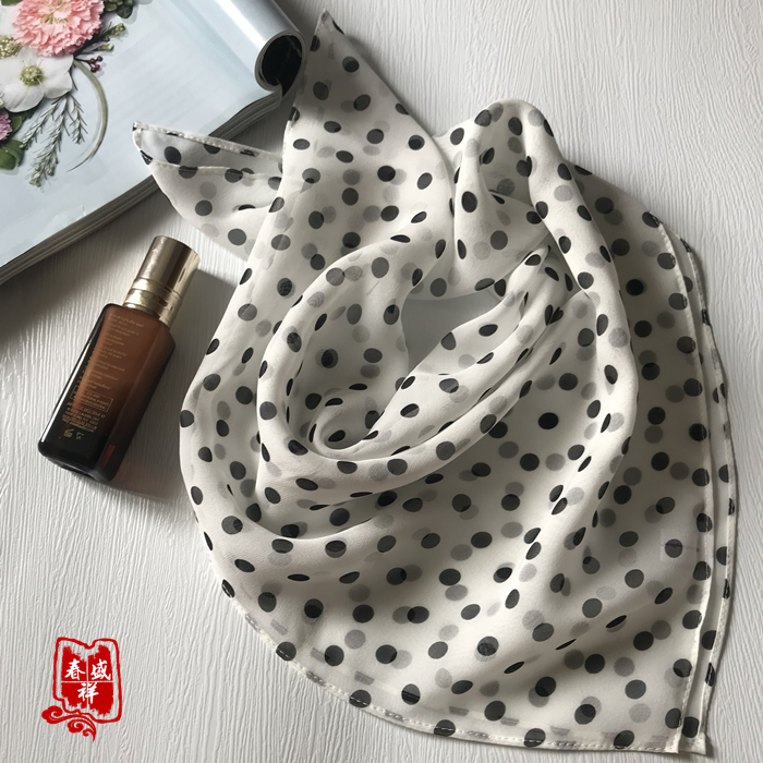 Foreign trade scarf summer silk silk BAO WEN wave point Joki yarn tissue scarf