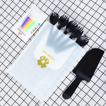 Cake knife and fork plate set birthday cake plate fork plate combination 21 guest knife and fork with disposable fork spoon tableware
