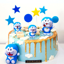 Cake baking decoration ornaments Doraemon flying Dingdong cat Doraemon Childrens birthday party Cartoon Doll