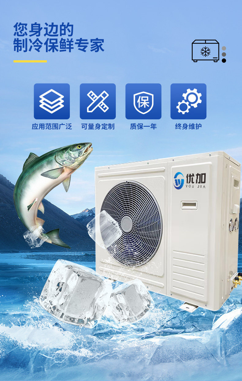 全新低温制冷机组3P/4P/5P/6P/7P全封闭涡旋压缩机冷冻一体侧出风(pic4)