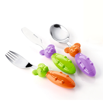 Italian original imported Guzzini Bimbi children bear knife and fork spoon (three-piece set)