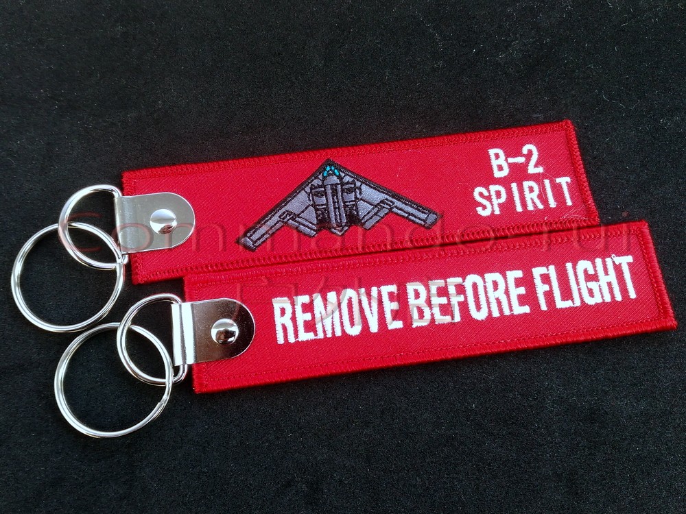 B-2 ghost stealth bomber Remove the embroidered key buckle before flight 