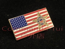 U S Secret Service USSS Metal Flag Bracelet Badge