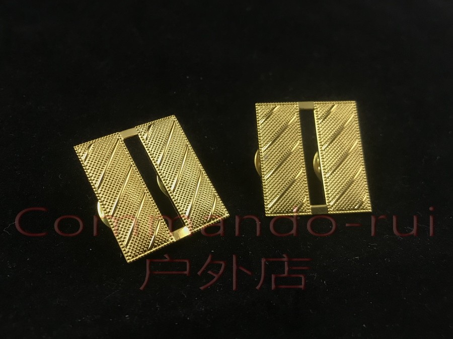 American New York Captain Oversized Brass Metal Epaulets