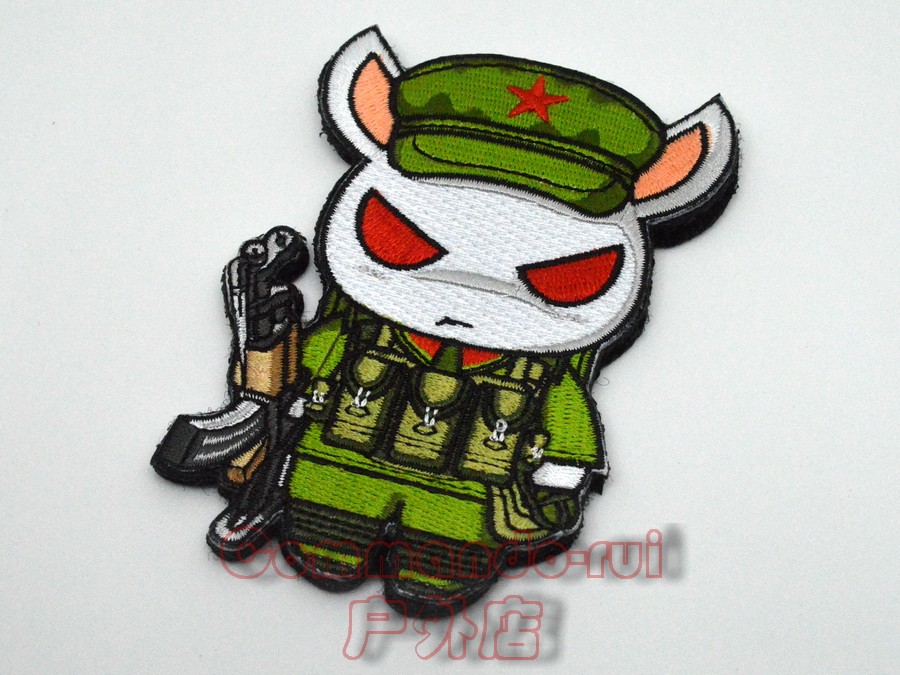 65 Style Uniformed Rabbit 56 punched uniformed rabbit against the more self-defense, anti-war uniform rabbit insignia arm badge