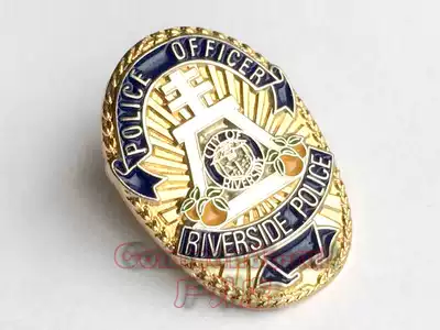 Collection Riverside Metal Brooch Badge, Riverside City, Riverside, California, USA