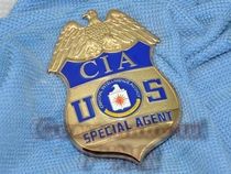 American Central Intelligence Shield Metal Badge Copper