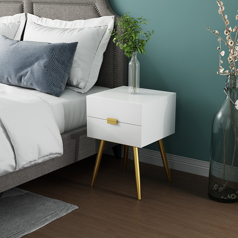 Nordic ins style solid wood bedside table modern minimalist bedroom mini small cabinet storage cabinet simple storage side cabinet