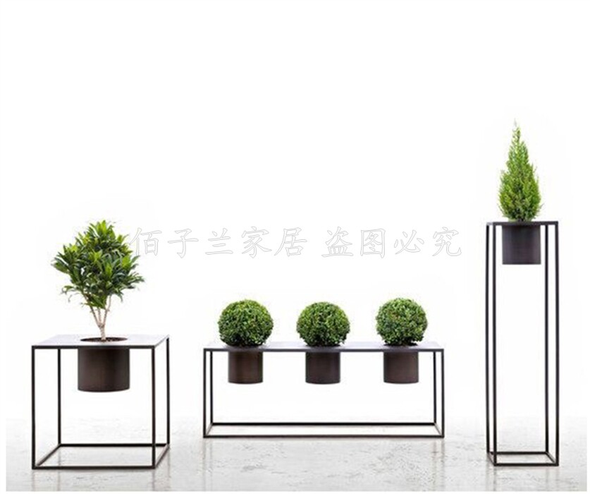 Nordic metal flower shelf living room floor-standing flower shelf shelf balcony indoor household multi-layer flowerpot shelf new - Taobao