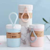 Wheat straw cup Soup cup Breakfast cup Portable handy cup Insulation water cup Plastic microwave sealed soup jar