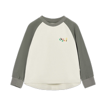 (Pure cotton) Nidobear 24 new autumn childrens T-shirts for men and women contrasting raglan long-sleeved baby autumn tops
