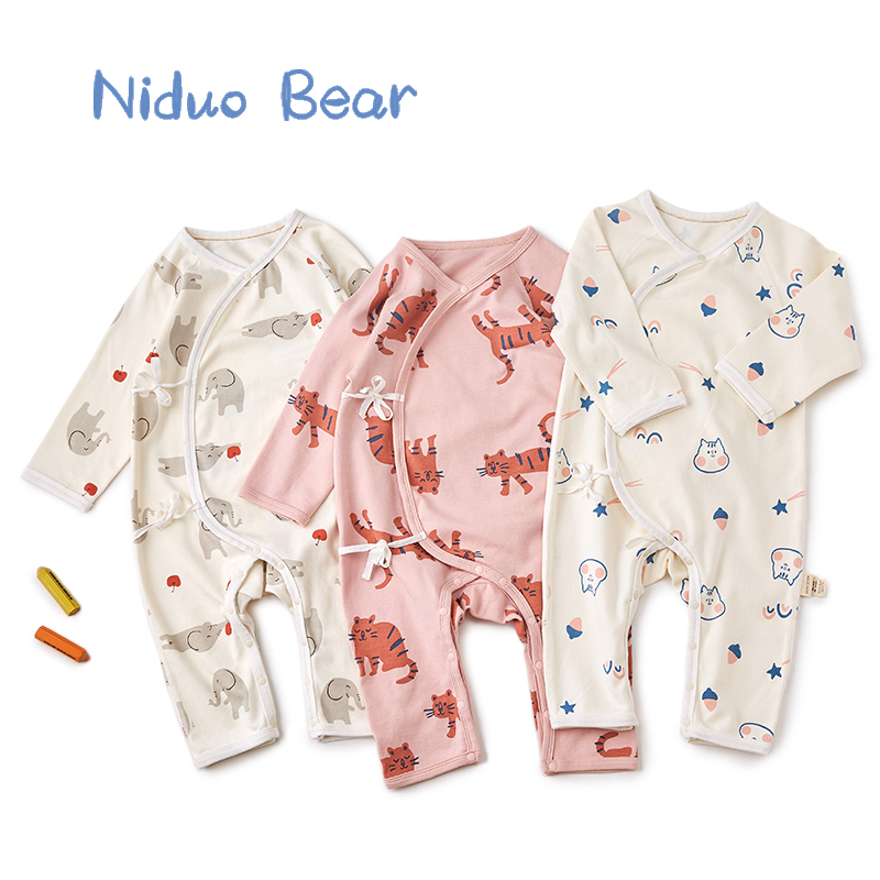 Niduo bear 2021 baby clothes newborn jumpsuit spring and autumn cotton horse cotton monk clothes baby climbing clothes