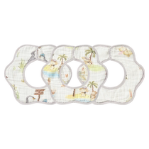 (Waterproof) Nido Bear newborn baby saliva towel baby pure cotton gauze bib infant petal small bib