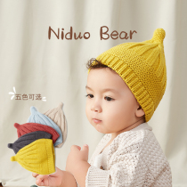 Nido bear baby hat Autumn and winter childrens hat Knitted hat Baby hat Infant mens and womens childrens wool hat