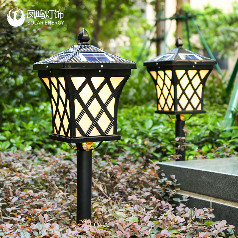 Phoenix Solar Lawn Terrace Lamp Outdoor Courtyard Lamp Garden Villa Waterproof Ground Lamp View Light Outdoor Meadow Buried Light