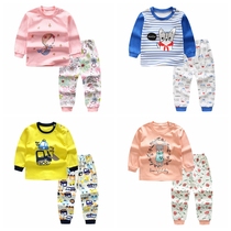 Childrens underwear suit pure cotton autumn clothes autumn pants boy girl girl baby spring dress kid winter sleepwear long sleeve spring autumn
