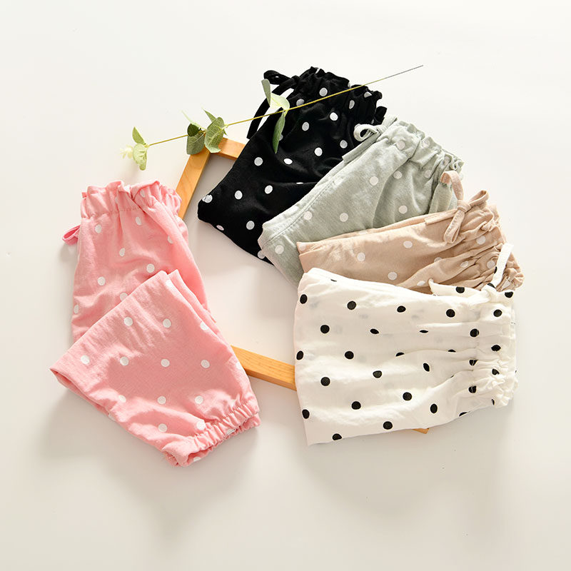 Children's anti-mosquito pants girls Summer thin baby light cage pants female baby ice silk cotton trousers Children 90% pants