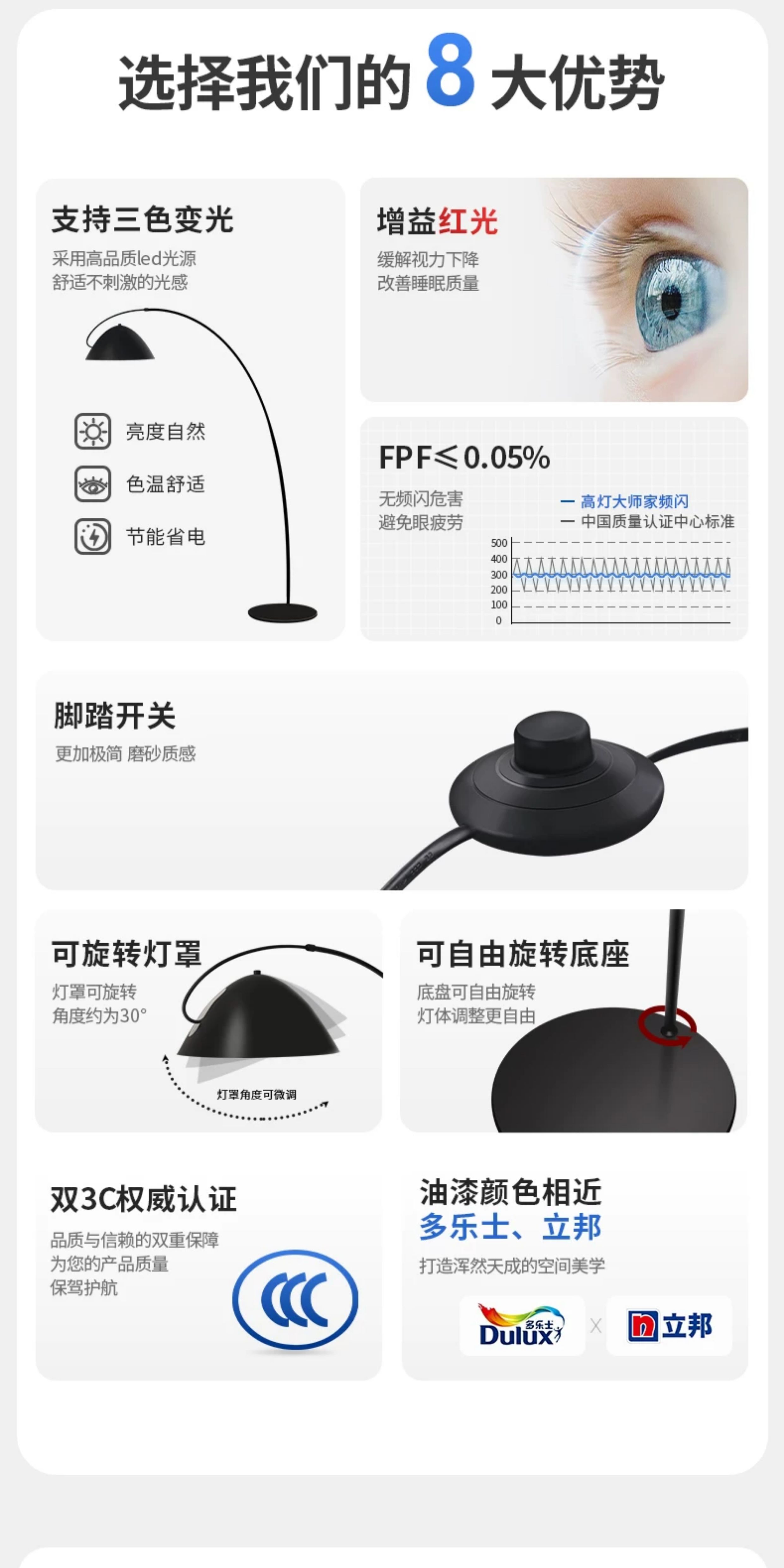 钓鱼灯落地灯极简约轻奢几何网红艺术创意立式台灯氛围灯客厅沙发 图文详情 3