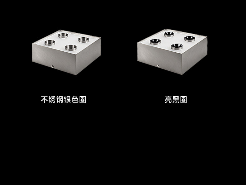 明装斗胆灯包豪斯吸顶灯四头不锈钢筒射一体超薄防眩免开孔无主灯 图文详情 21