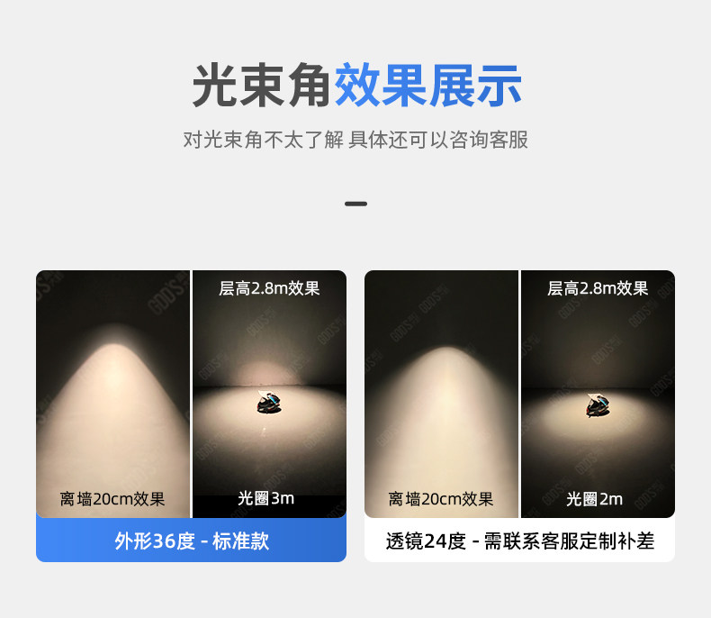 明装射灯吸顶开孔式led天花灯cob轨道灯可调角度床头象鼻灯无主灯 图文详情 21