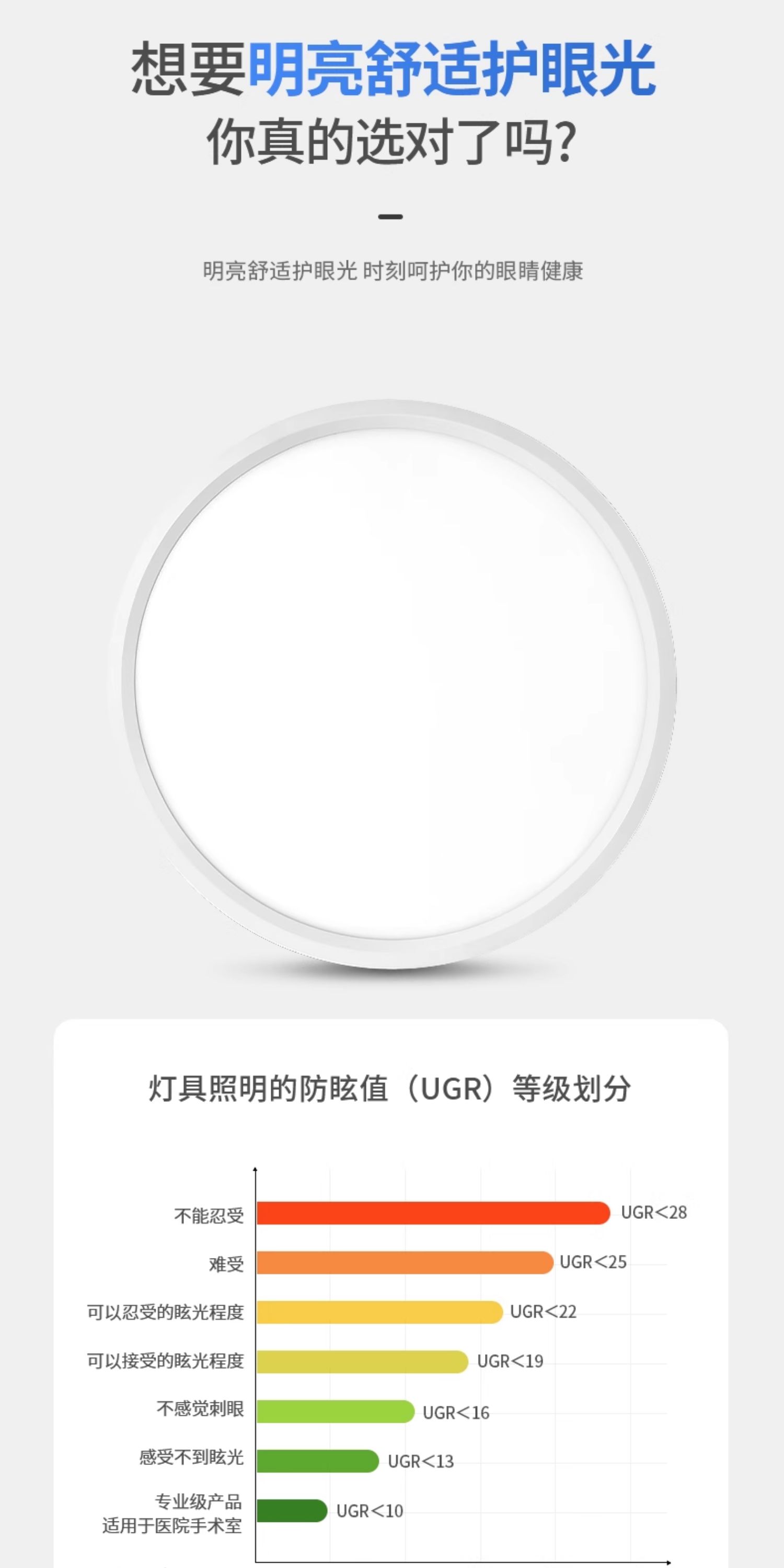 全铝吸顶灯超薄护眼全光谱圆形悬浮LED卧室书房客厅明装极简智能 图文详情 14