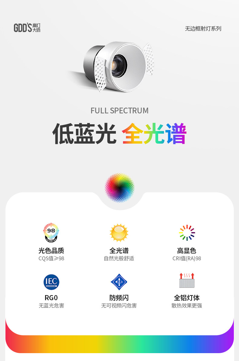 无边框射灯预埋暗装防眩无主灯智能客厅卧室家用嵌入式led天花灯 图文详情 6