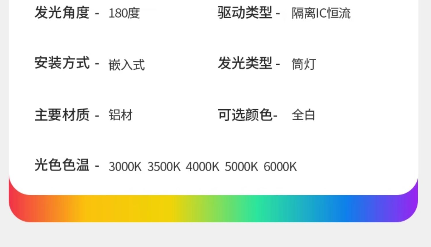 极简宽边防水LED筒灯嵌入式全光谱天花防眩防潮防雾厨卫阳台餐厅 图文详情 24