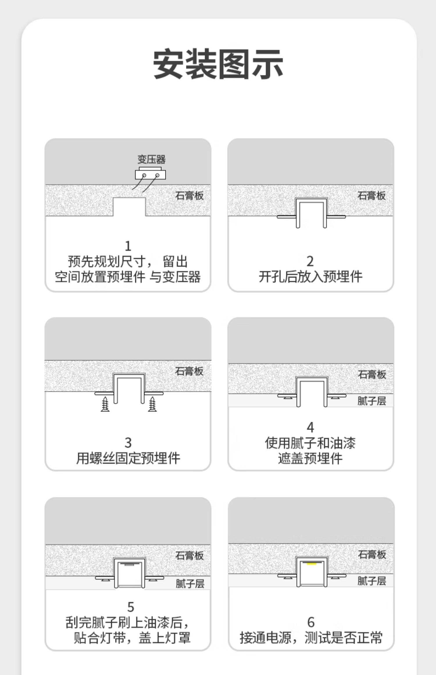 led线性灯嵌入式铝槽客厅厨房吊顶线形灯无边框型材墙角线条灯槽 图文详情 18