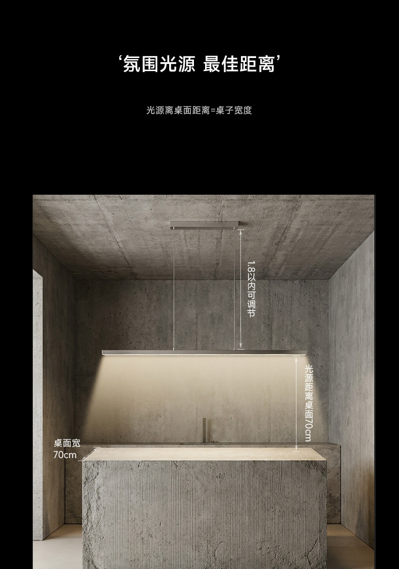 中古包豪斯餐厅吊灯现代简约吧台餐桌灯北欧不锈钢银色一字长条灯 图文详情 13