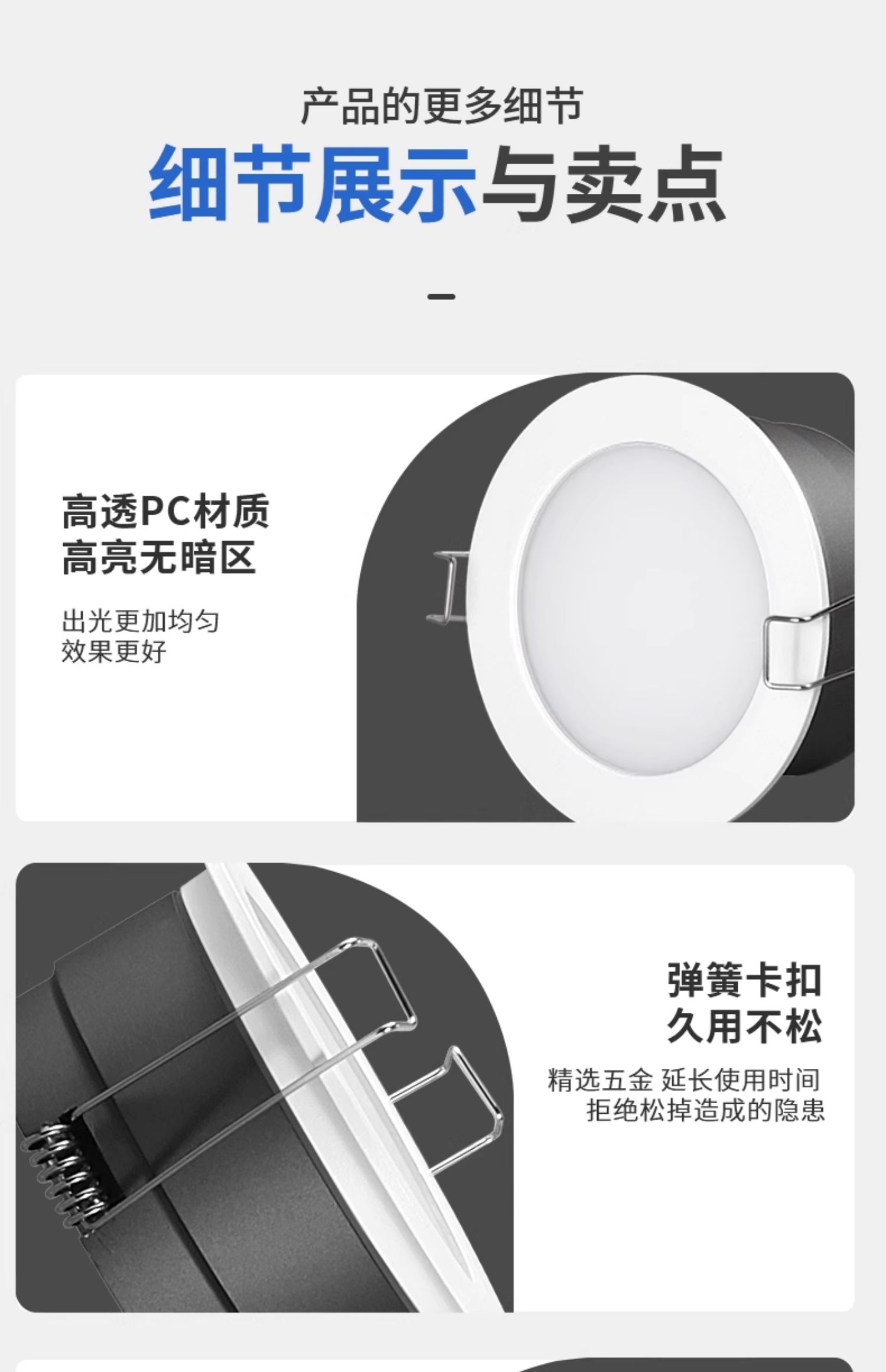 极简宽边防水LED筒灯嵌入式全光谱天花防眩防潮防雾厨卫阳台餐厅 图文详情 25