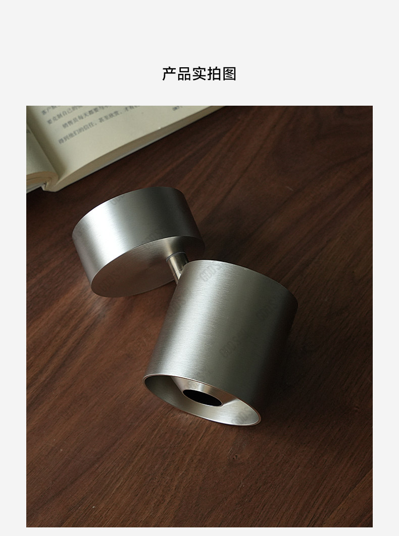 中古包豪斯明装射灯不锈钢银色工业风可调节角度客厅免打孔吸顶灯 图文详情 13
