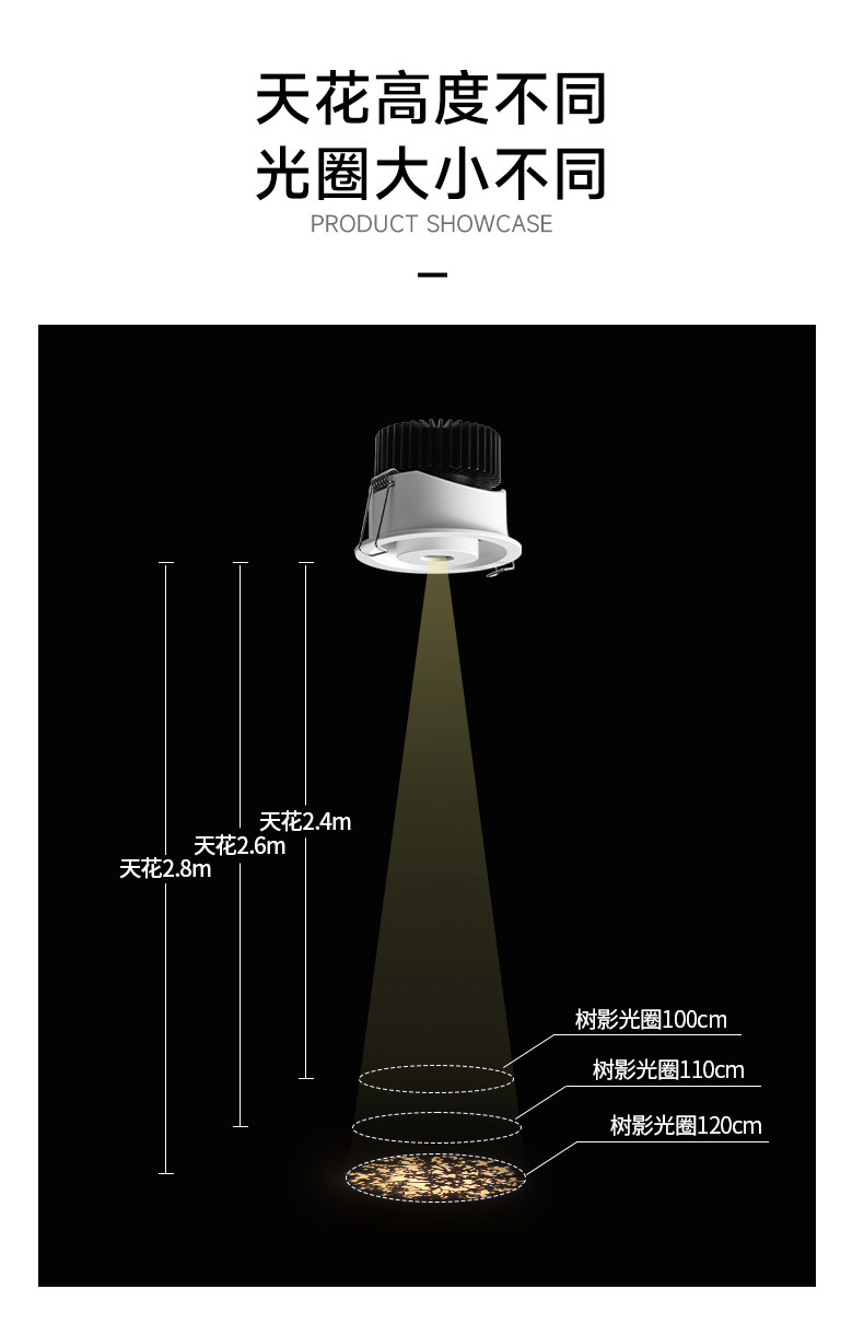 树影氛围感投影灯过道玄关室内背景墙酒店灯艺术灯射灯创意高级感 图文详情 11