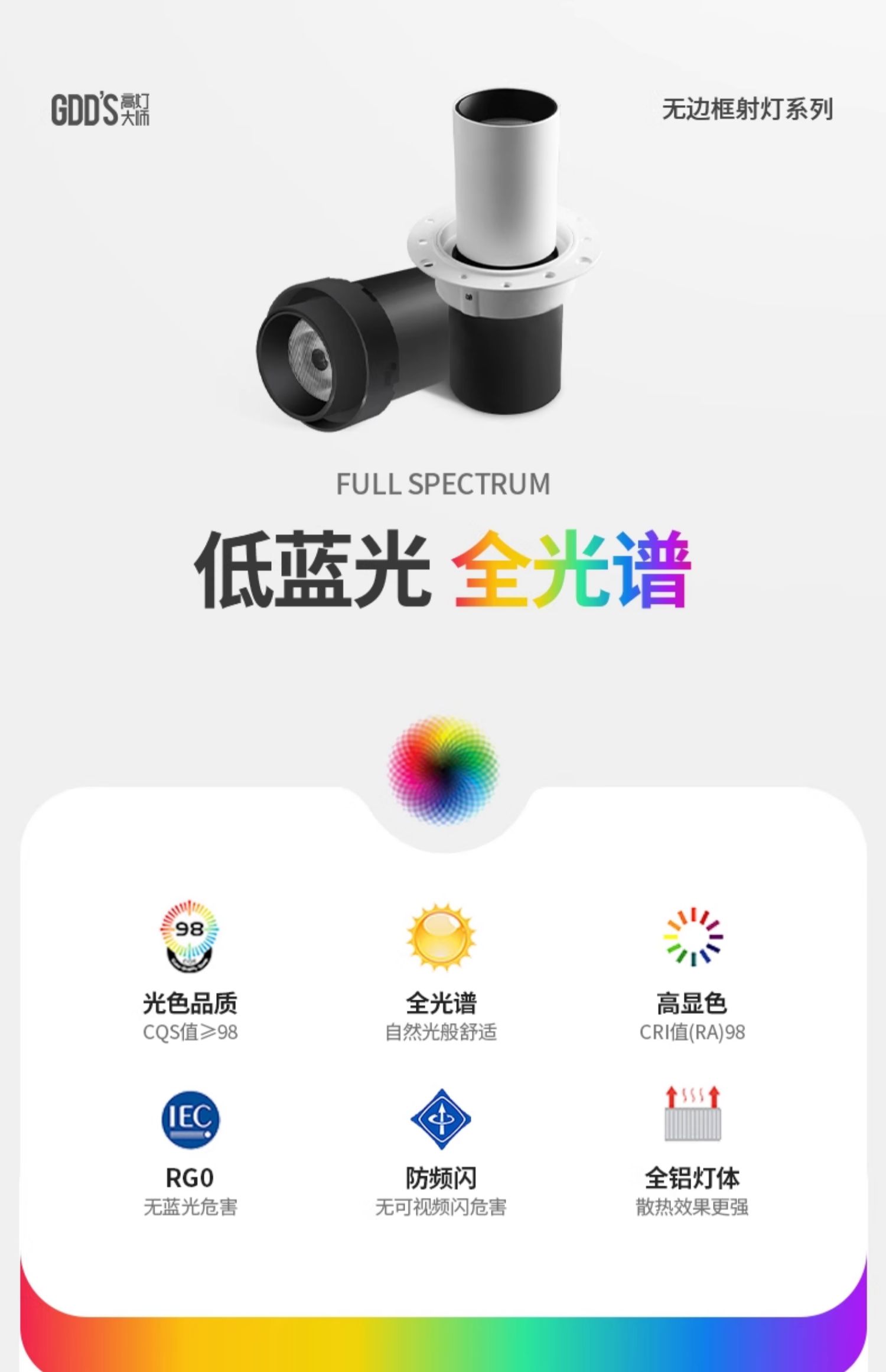 伸缩射灯无边框象鼻灯隐藏预埋嵌入玄关过道暗装天花灯led可调角 图文详情 5