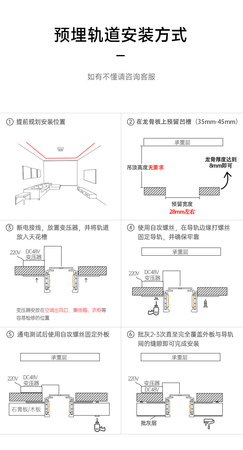 超薄磁吸轨道灯2cm明装家用射灯客厅白色led极窄无主灯免吊顶智能 图文详情 25