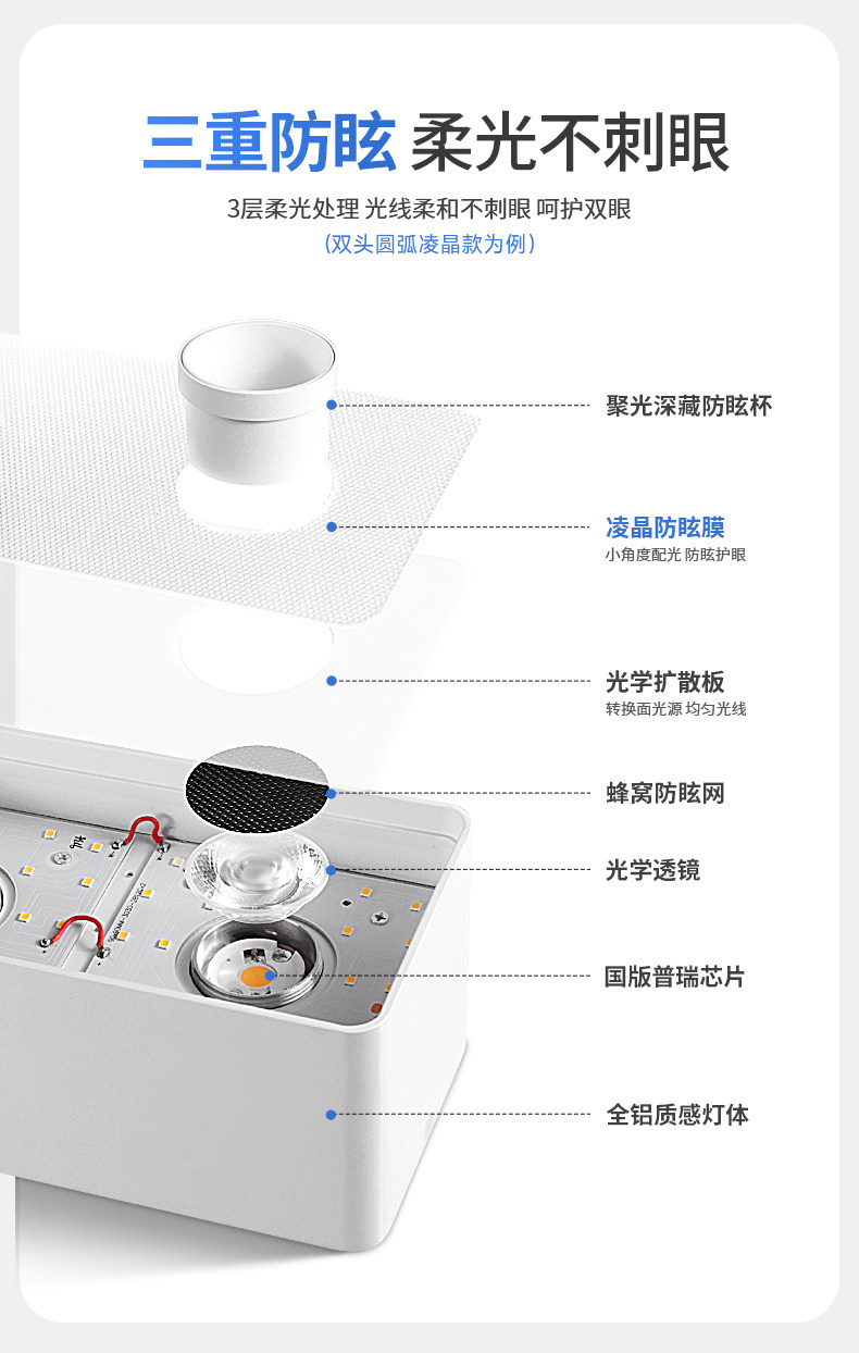 明装斗胆灯筒射一体超薄筒射灯客厅主灯智能卧室吸顶盒子灯高亮 图文详情 7