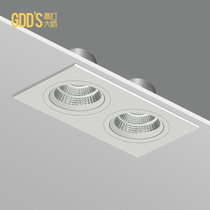 GDDS two-head double-head downlight led integrated spotlight 2-head grille light Bold light White aisle rectangular ceiling light