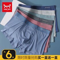 Cat man mens underwear mens summer boxer shorts modal graphene pure cotton crotch ice silk breathable boxer shorts