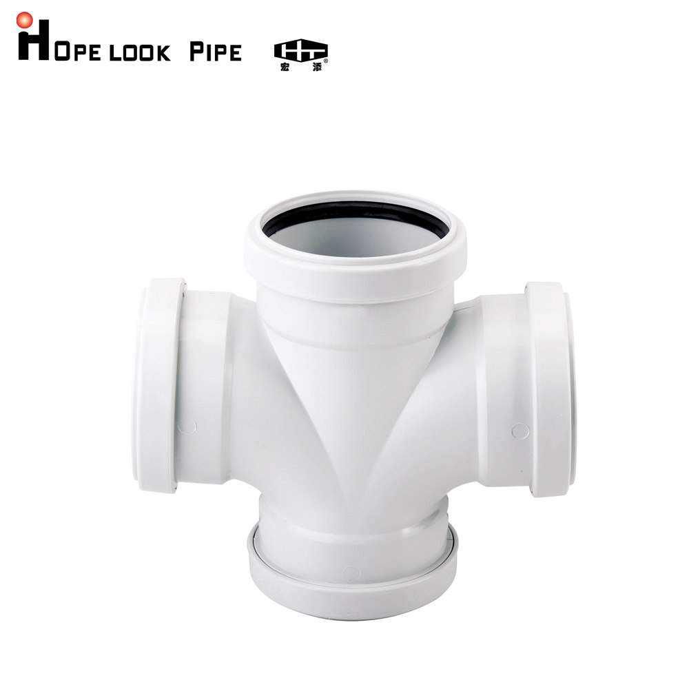 Manufacturer Direct Selling Single Rib Single Standpipe Co-Layer Drain Pipe Sub Hotel Cosmetic room HTPP Flat four-way