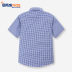 Quần áo trẻ em trai mới áo sơ mi kẻ sọc ngắn tay mùa hè cotton mỏng phần lớn trẻ em sơ mi giản dị ve áo phiên bản Hàn Quốc của thủy triều - Áo sơ mi quần áo trẻ con Áo sơ mi