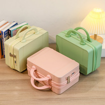 Квадратная 14-дюймовая настраиваемая ручная кладь в корейском стиле для женщин контрастных цветов милый небольшой чемодан для студентов для хранения косметики