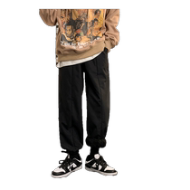 Lamb wool pants mens winter plus velvet thickening Northeastern cotton pants autumn and winter trendy brand loose warm casual trousers