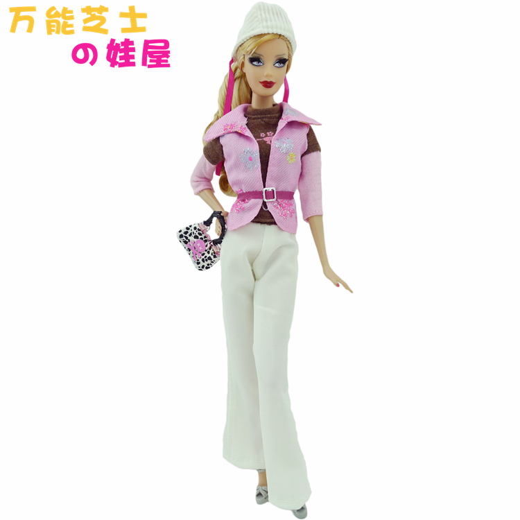Nhà búp bê pho mát 6 điểm quần áo bé Barbie váy váy búp bê đặt mũ khăn quàng túi phụ kiện giày búp bê búp bê búp bê