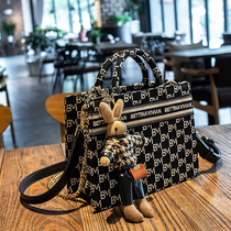 Net Red Germgrass Blogger Recommended Fashion Tote Bag Canvas Hand Handbag Handbag Pet Backpack Cable-carrying Large Capacity