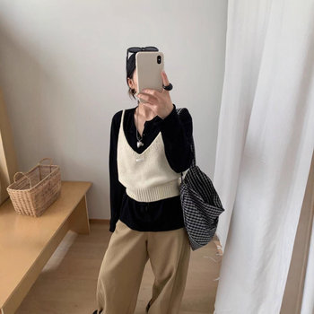 Korean standard waist knitted camisole