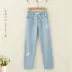 Nhật Bản Mori cô gái mùa thu phong cách Harajuku anh đào thỏ quần jeans cô gái sinh viên quần thẳng hoang dã jean nữ Quần jean