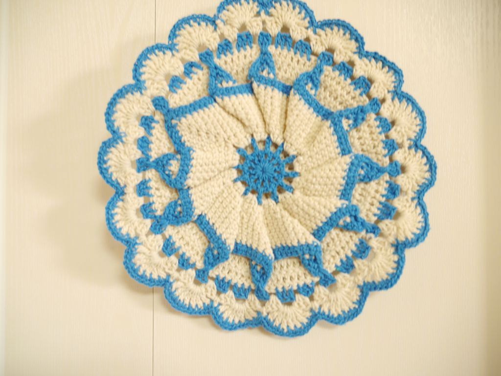 I love my home handmade crochet hook flower cotton lace hollow woven disc table mat
