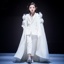  Childrens dress suit cloak suit 2021 new Western style big girl childrens suit cloak performance suit catwalk